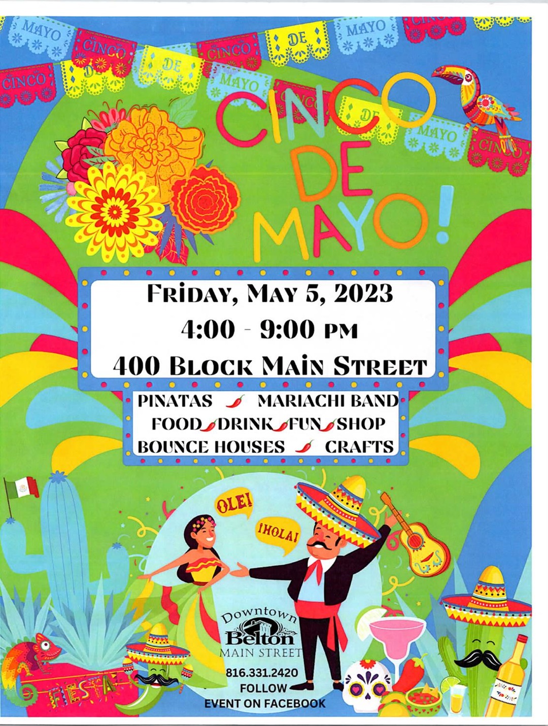 2023 Cinco de Mayo event on Main Street City of Belton