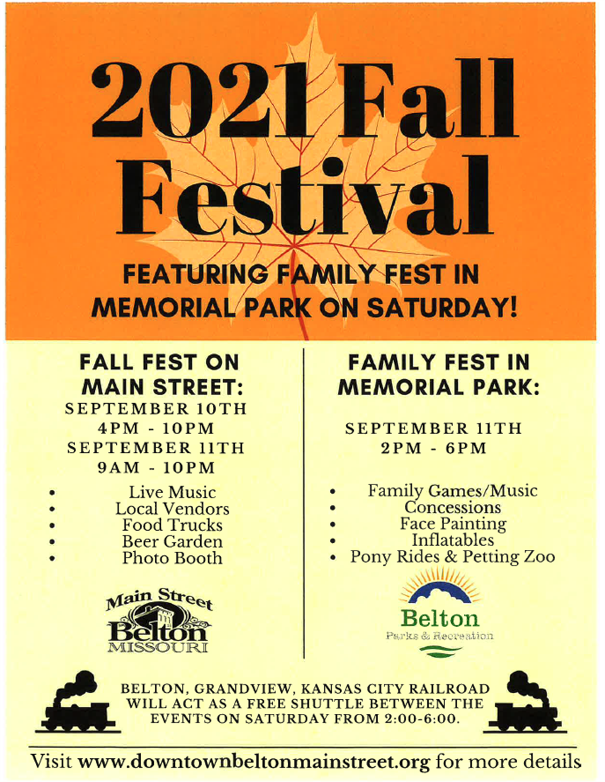 Fall Festival 2021 – City of Belton